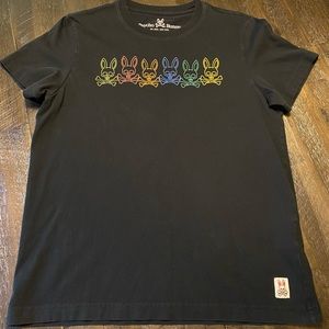 Psycho Bunny Men’s Black Barbon Graphic Tee Shirt Size 3 XS